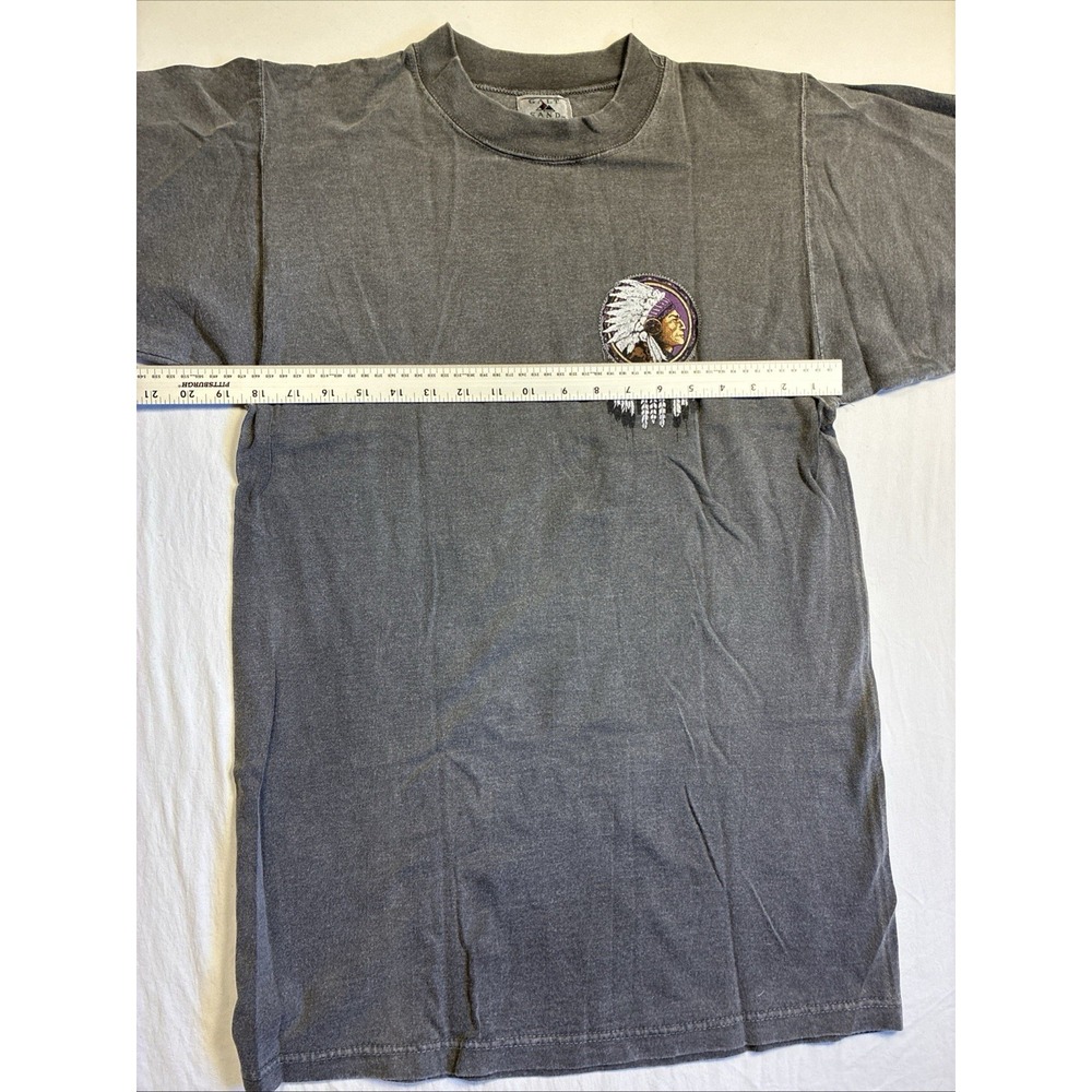 Vintage Galt Sand T Shirt Native American 2 Sided Sz Small Weathered Gray - Picture 4 of 5